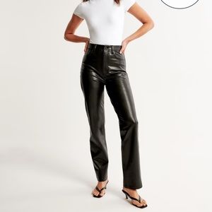 Abercrombie Vegan Leather 90s Straight Pant